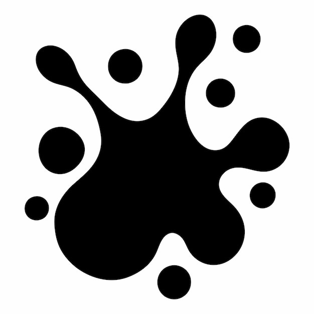 una macchia nera di vernice spray con la parola spruzza su di essa
