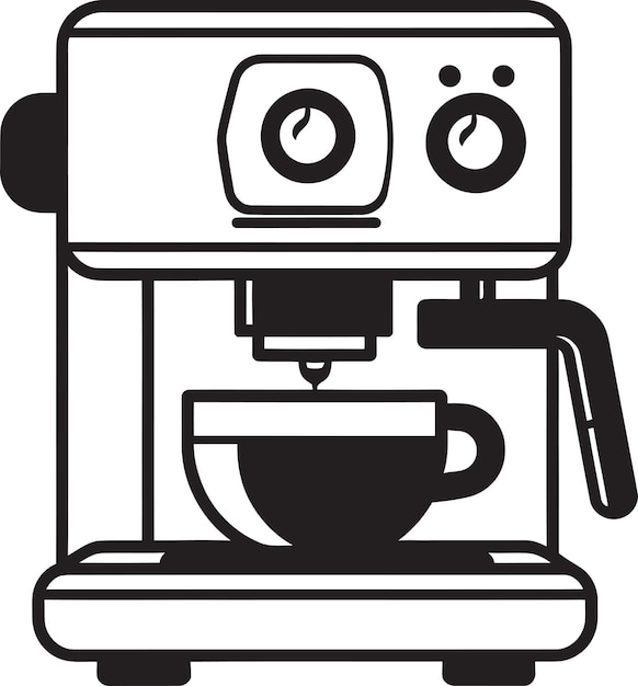 una macchina da caffè con una tazza di caffè su di essa