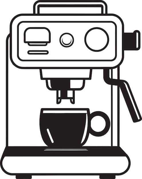 una macchina da caffè con una tazza di caffè su di essa