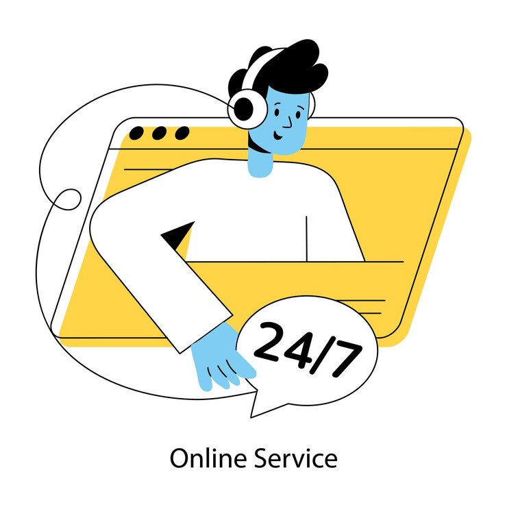 Vettore una mini illustrazione del profilo del servizio online personalizzabile