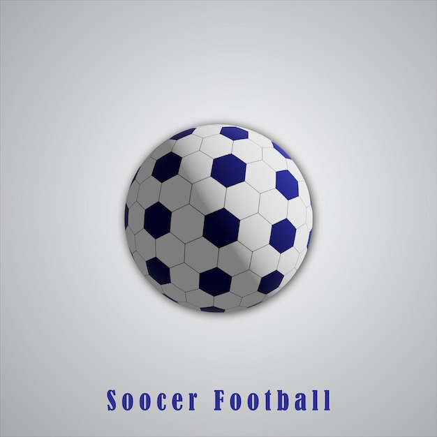 una palla da calcio con le parole calcio su di essa