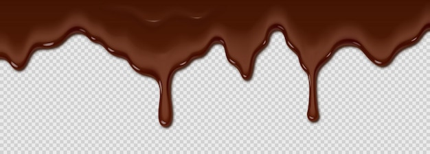 Una pioggia di cioccolato sta cadendo su uno sfondo bianco