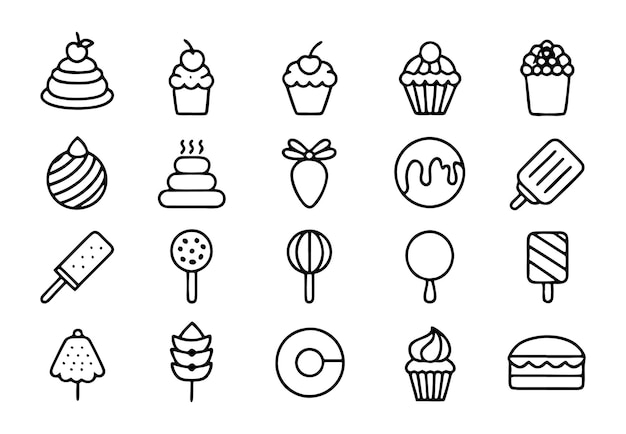 una raccolta di cupcake e torte con le parole cupcake in fondo