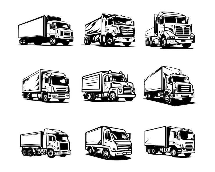 Vettore una raccolta di illustrazioni vettoriali per trasportatori