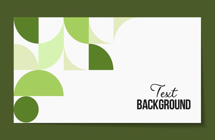 Vettore una scheda bianca con testo verde e bianco che dice test di testo