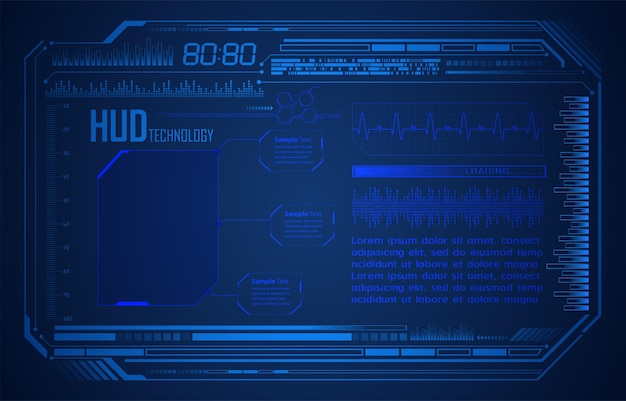 Una schermata blu con un display che dice tecnologia cloud.