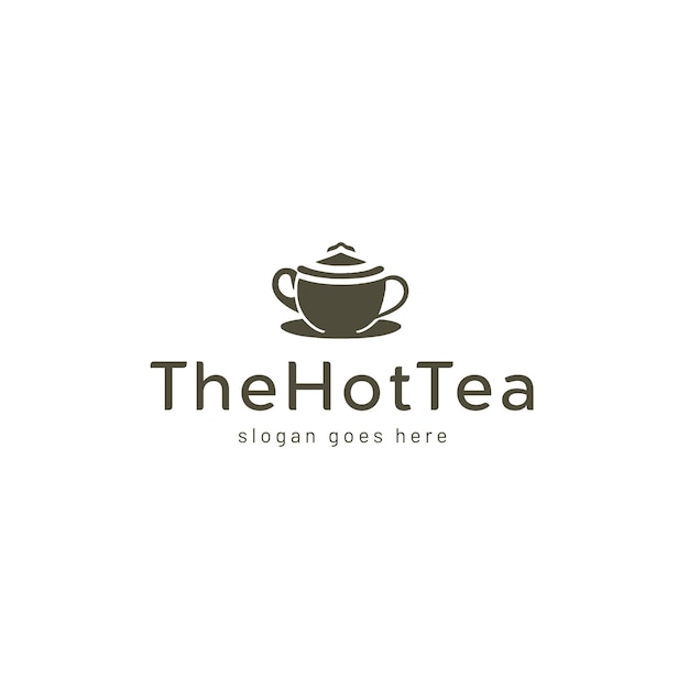 una semplice icona del tè vettoriale