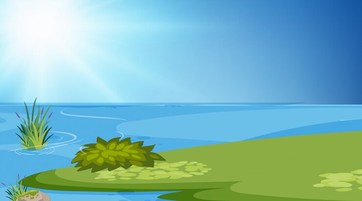 Vettore una semplice scena del lago