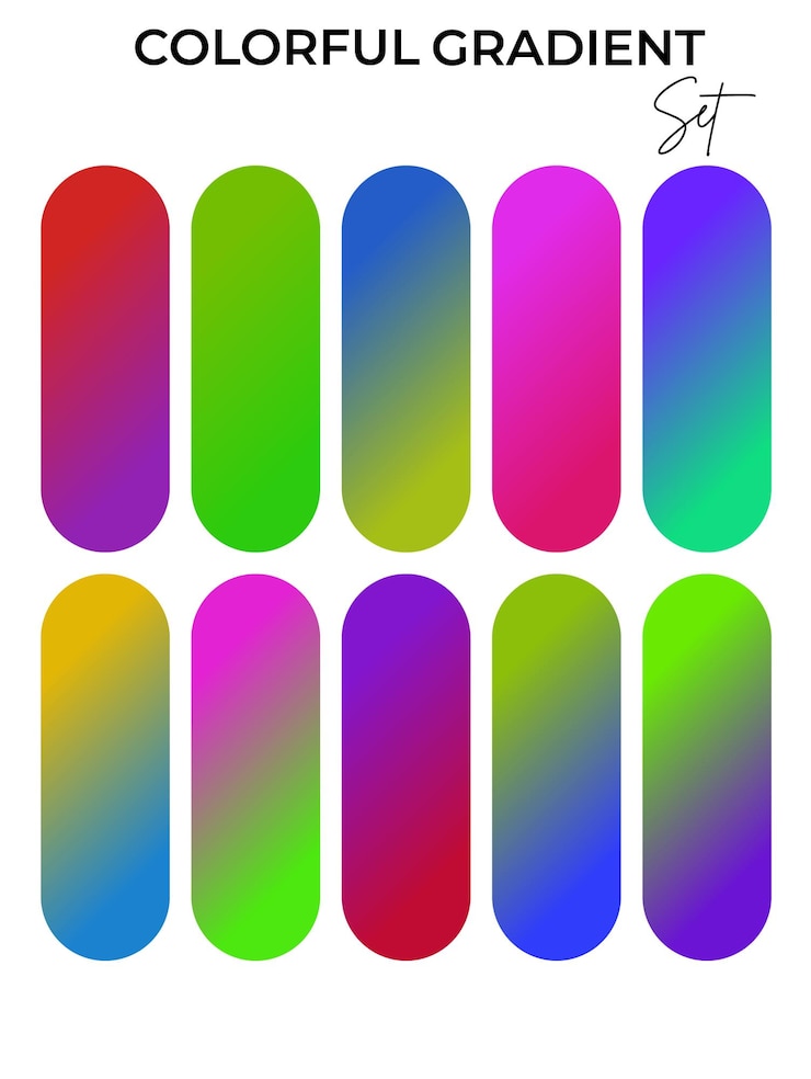 Vettore una serie colorata di chiodi con il numero 7 su di loro