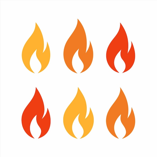 una serie di fiamme dal fuoco