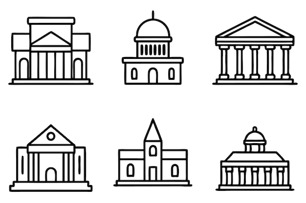 una serie di immagini di edifici e edifici