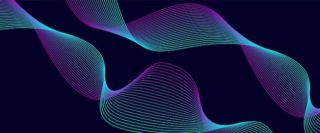 una serie di linee astratte con uno sfondo blu