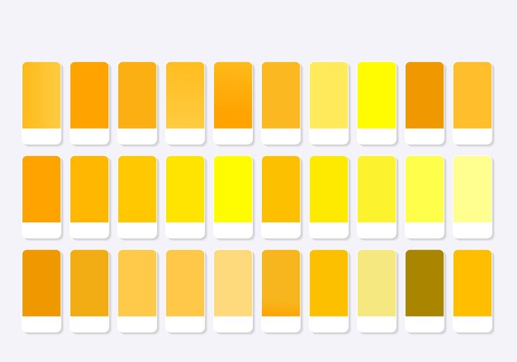 una serie di quadrati di diversi colori con colori diversi