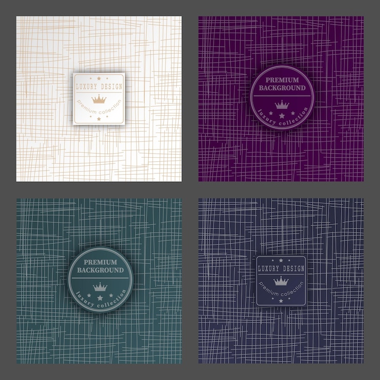 Vettore una serie di spettacolari modelli di lusso modello per copertine stampe interior design packaging prodotti premium e idee creative