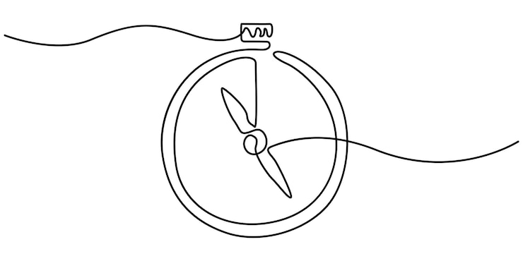 Vettore una singola linea continua di bussola per la navigazione isolata su sfondo bianco compass viaggiatore