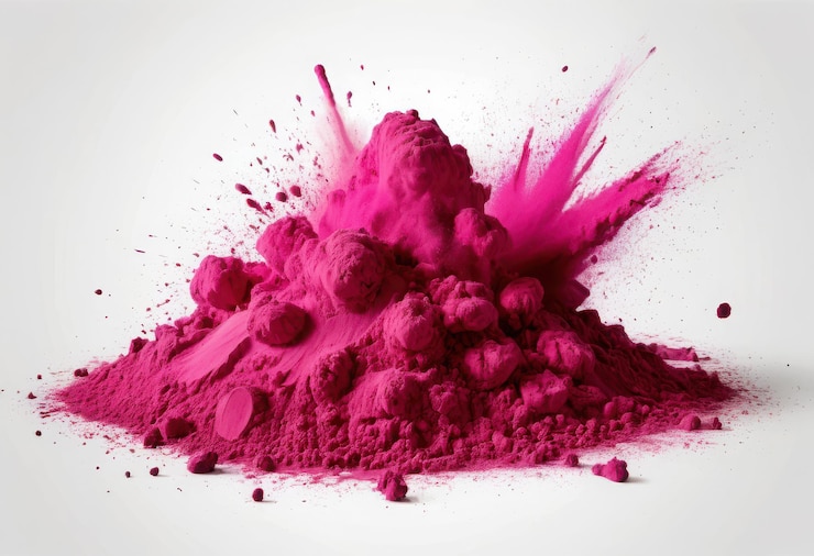Vettore una sostanza viola con un colorante viola e la parola rosa