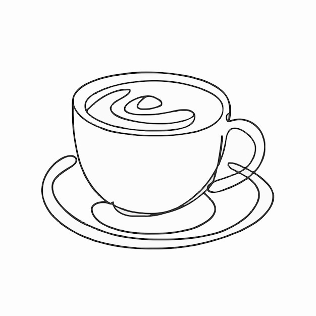 una tazza di caffè con un cucchiaio su un piattino