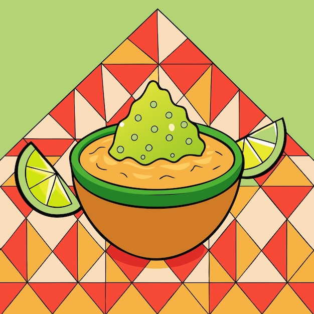una tazza di succo di lime su uno sfondo colorato