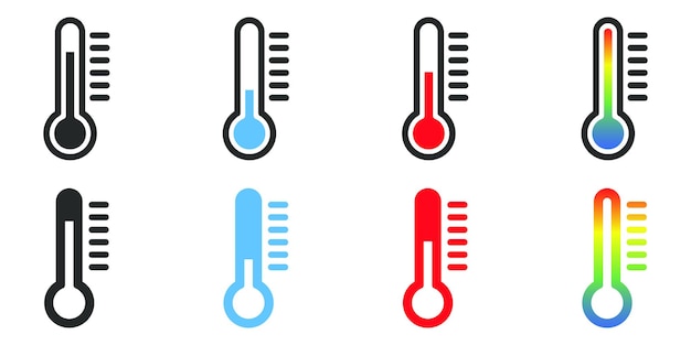 una temperatura rossa e blu e un misuratore di temperatura blu e rosso