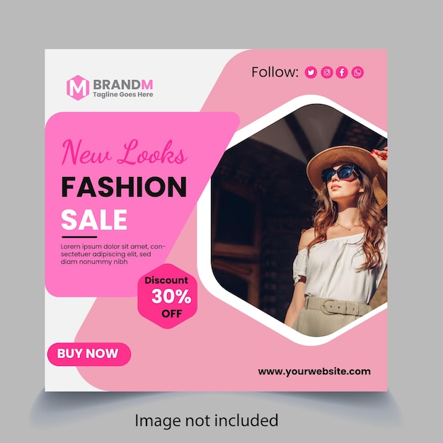 una vendita di moda pubblicizza una nuova vendita di moda
