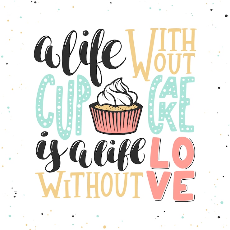 Vettore una vita senza cupcake è una vita senza amore