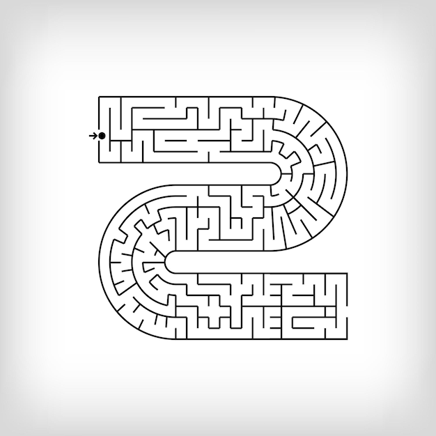 Unico puzzle a lettera lineare Z labirinto gioco confuso e set di attività educative