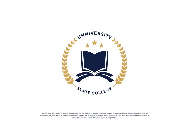 Università Graduate College Campus logo design ispirazione modello di design emblema per la scuola