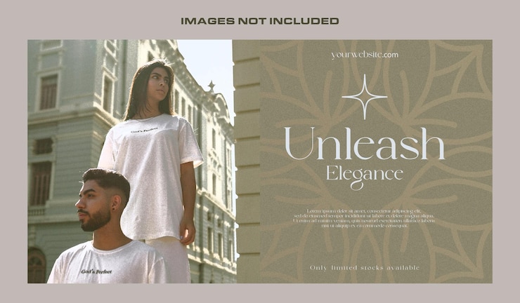 Vettore unleash elegance modello di post design di moda