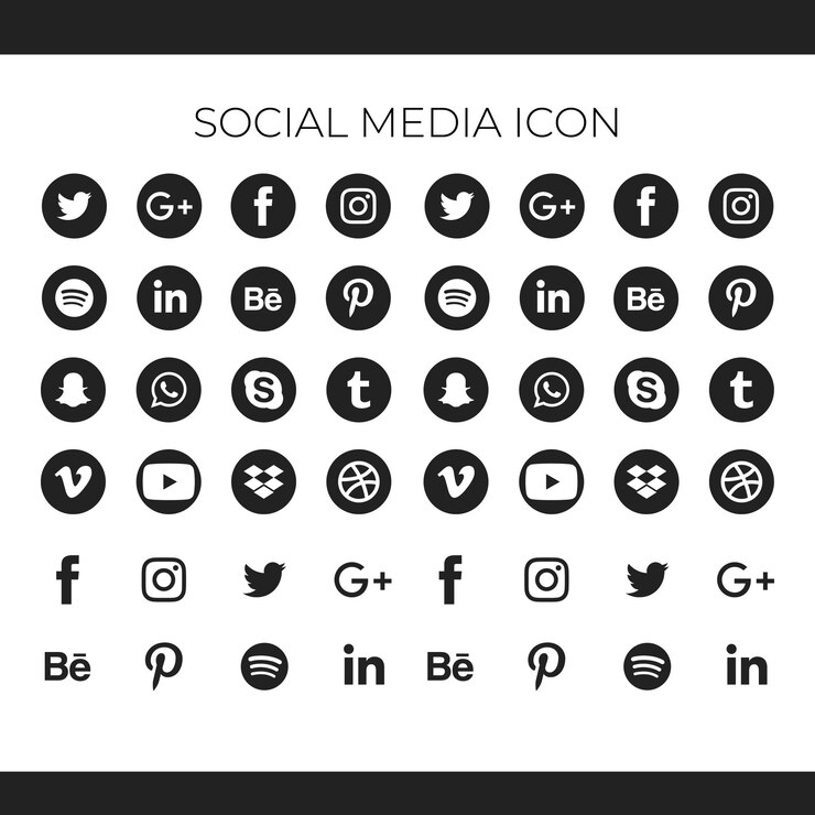 uno schermo con una pagina web che dice social media