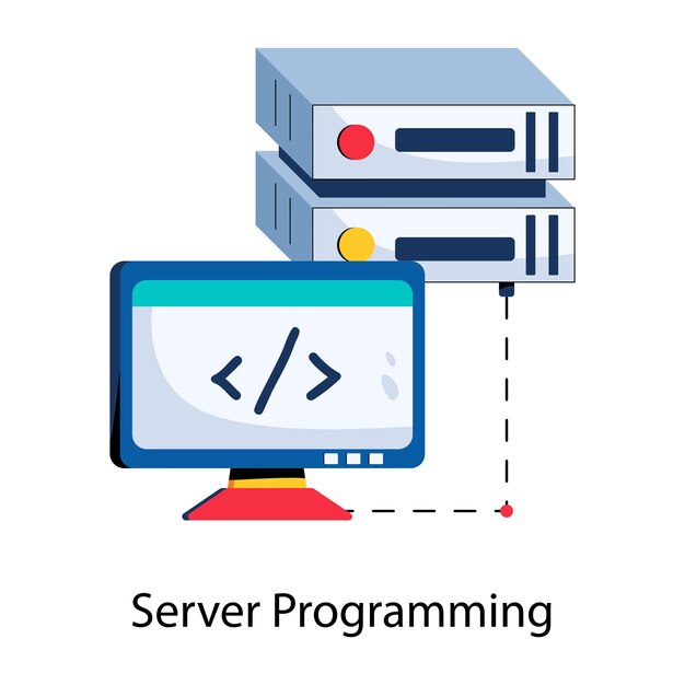 uno schermo del computer che dice server su di esso