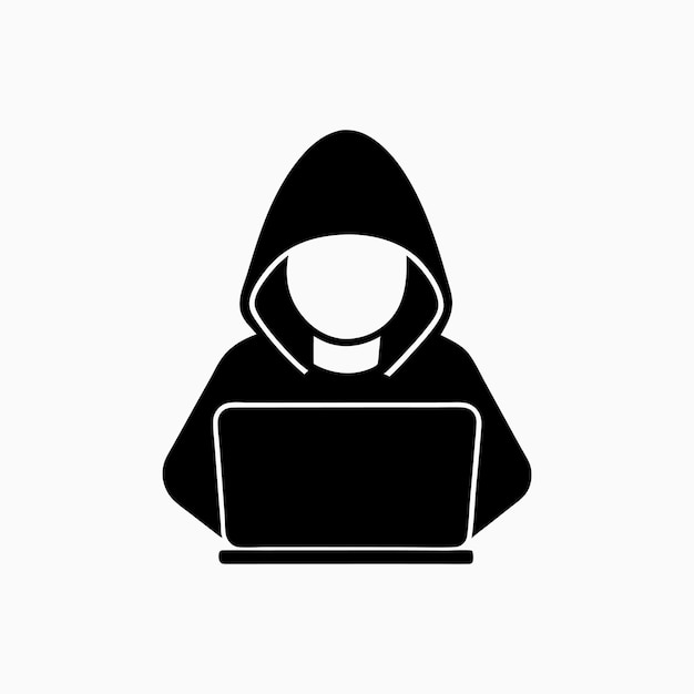 uno schermo di computer con un uomo in un cappuccio