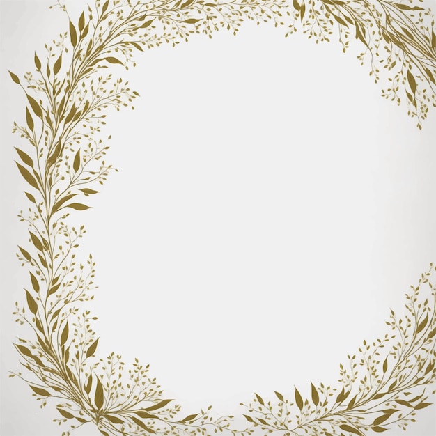 Uno sfondo bianco con una cornice dorata con motivo floreale