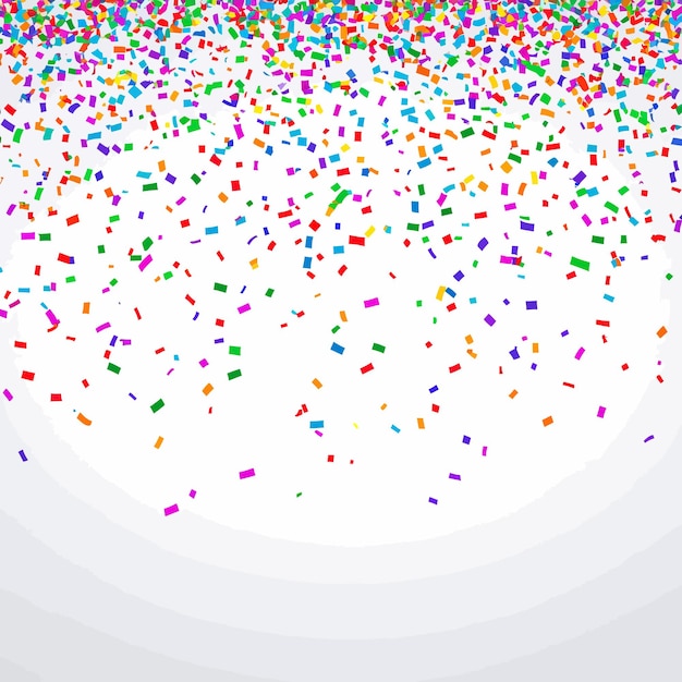 uno sfondo colorato con confetti e uno sfondo bianco
