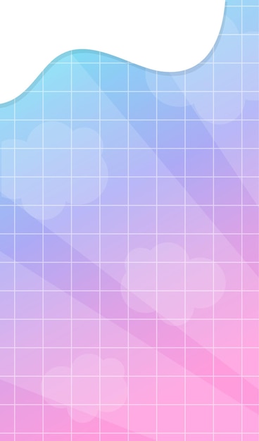 uno sfondo colorato con quadrati blu e rosa e una nuvola bianca