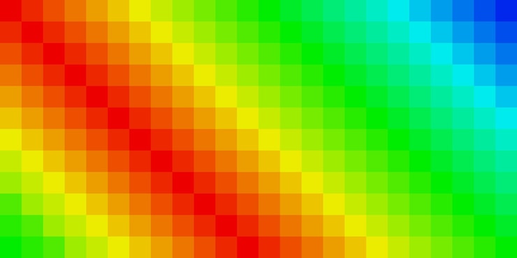 Vettore uno sfondo colorato con un disegno di quadrati di colore arcobaleno