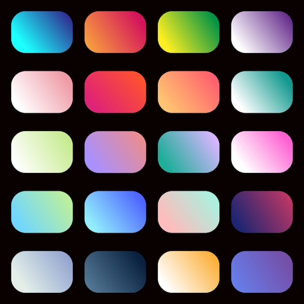 uno sfondo nero con molti pulsanti di diversi colori e uno che dice x