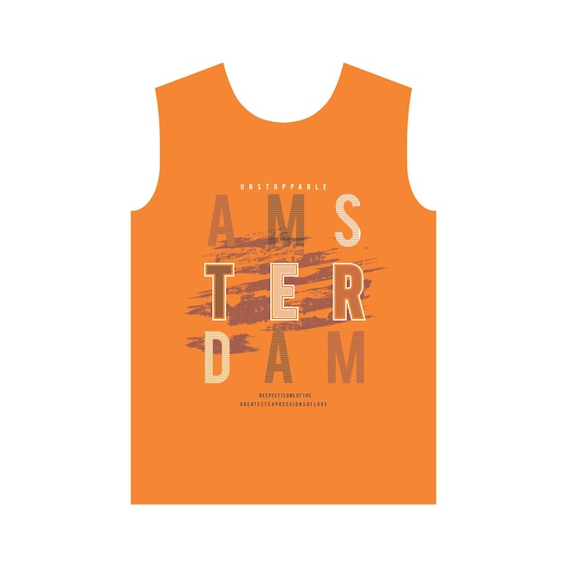 UNSTOPPABLE AMSTERDAM Graphic Vector Design Urban Style Street Wear Illustrazione di moda
