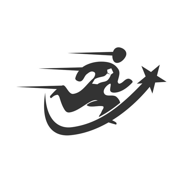 Vettore uomini d'affari con modello di logo a stella icona illustrazione identità del marchio illustrazione isolata e piatta grafica vettoriale