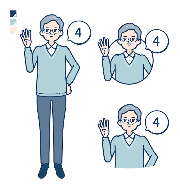 Uomo anziano semplice Countingas4