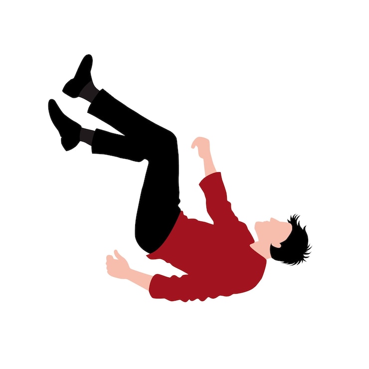 Vettore uomo che cade illustrazione di un uomo che cade dal cielo uomo che cade