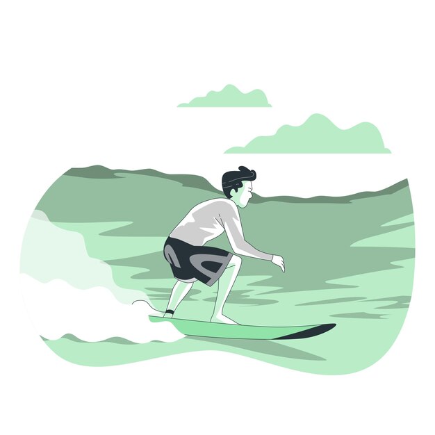 Uomo che fa surf su un'onda nell'oceano