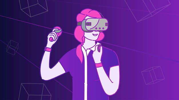 Uomo che indossa l'auricolare con controller wireless giocando al videogioco