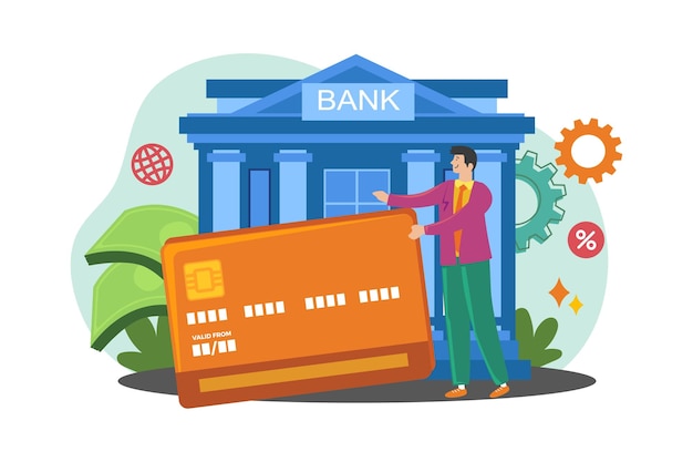 Uomo che tiene la carta di credito