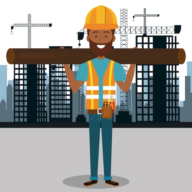 uomo di costruzione professionale