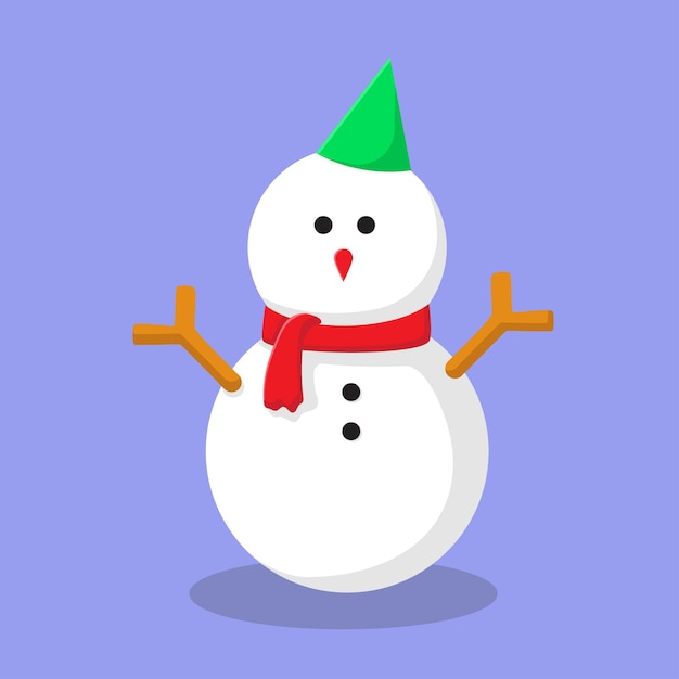 uomo di neve di Natale uomo di neve carino illustrazione di personaggi