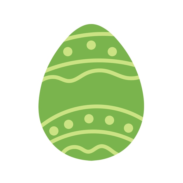 Uovo stilizzato di Pasqua semplice nel vettore di disegno del fumetto piatto su bianco