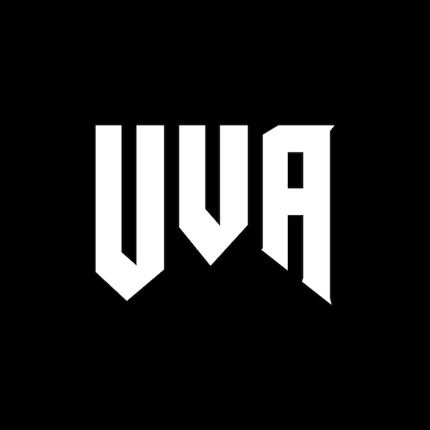 UVA letter logo design per società tecnologica UVA logo design combinazione di colori bianco e nero UVA logo UVA vettore UVA design UVA icona UVA alfabeto UVA tipografia logo design