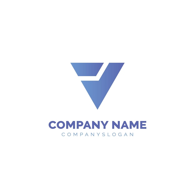 V Logo astratto
