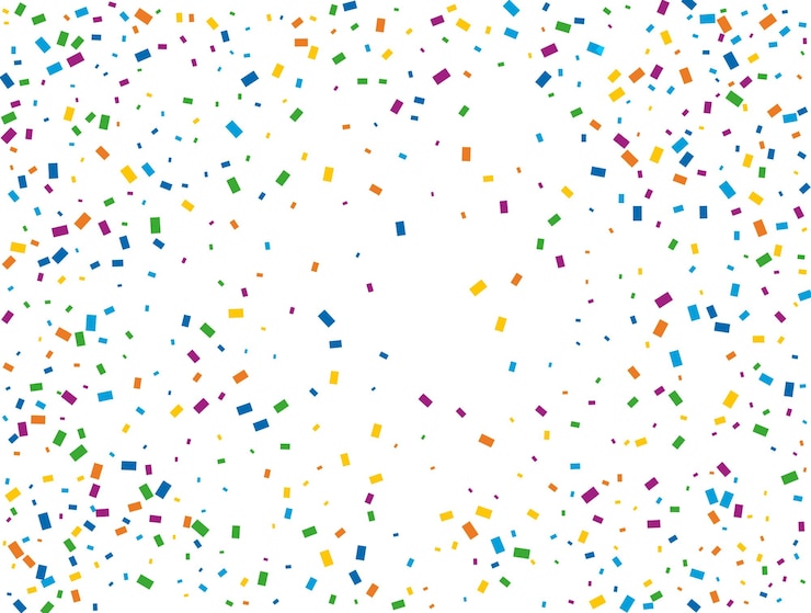 Vettore vacanza coriandoli rettangolari luce arcobaleno glitter coriandoli sfondo colorato texture festiva