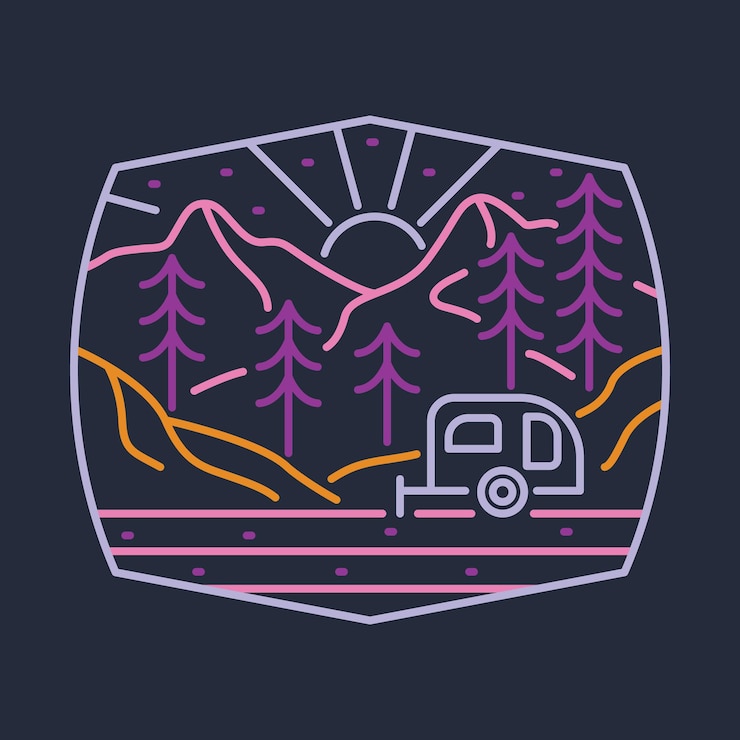 Vettore vacanza in natura grafica illustrazione vettoriale arte tshirt design
